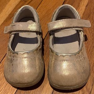Gold toddler Mary Janes